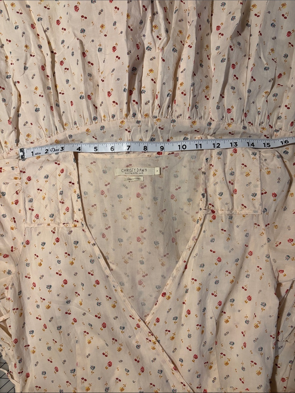 Christy Dawn The Augusta Dress Carnelian Aster Garden wrap floral cotton maxi - Picture 16 of 16